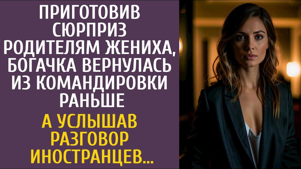 Приготовив сюрприз родителям жениха, богачка вернулась из командировки раньше… А услышав иностранцев