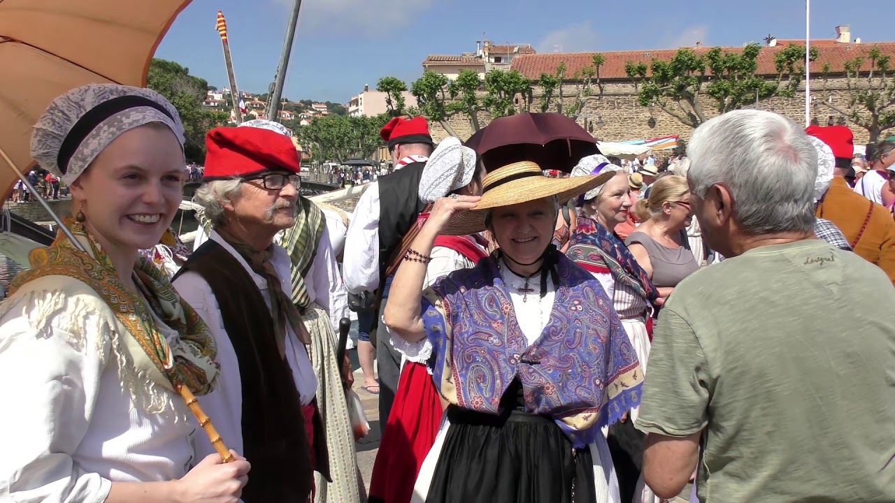 Port de #Collioure fête de l'anchois 2019 avec les #barques #Catalanes