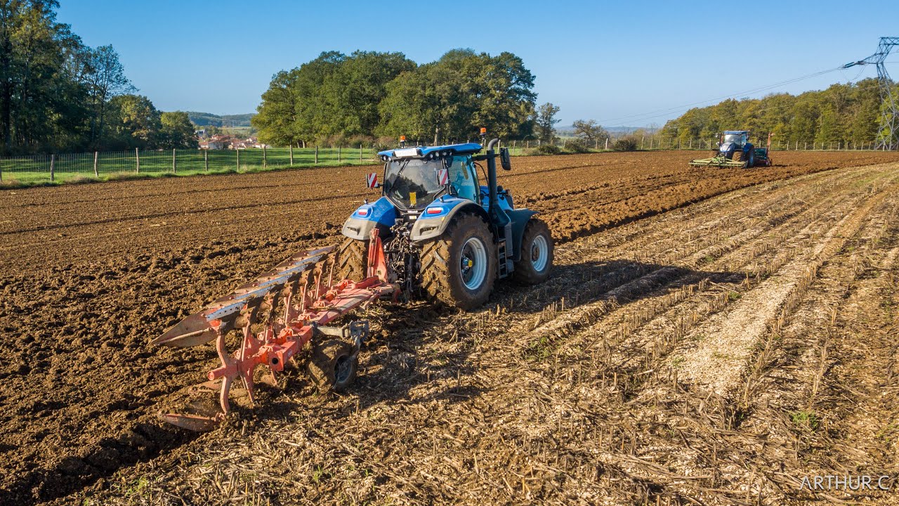 Chantier de semis avec un New Holland T7.275 HD PLM Connect & un T7.245 Blue Power !!