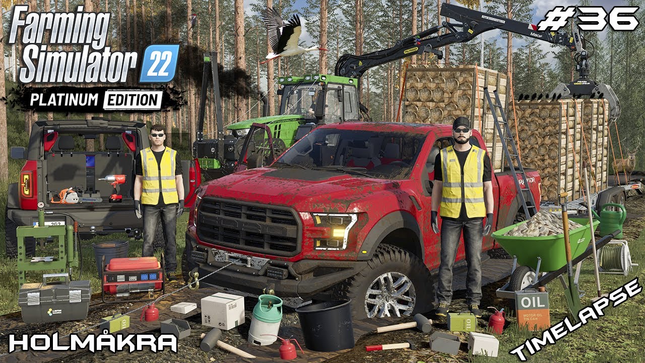 ТРАНСПОРТИРОВКА ДРОВ НА FORD RAPTOR | Лесное хозяйство на Холмакре | Farming Simulator 22 | Эпизо...