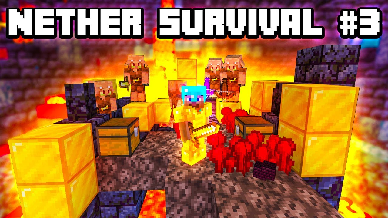 I Raid a Nether Bastion... YOU WON'T BELIEVE WHAT I FIND! (Nether Survival #3)
