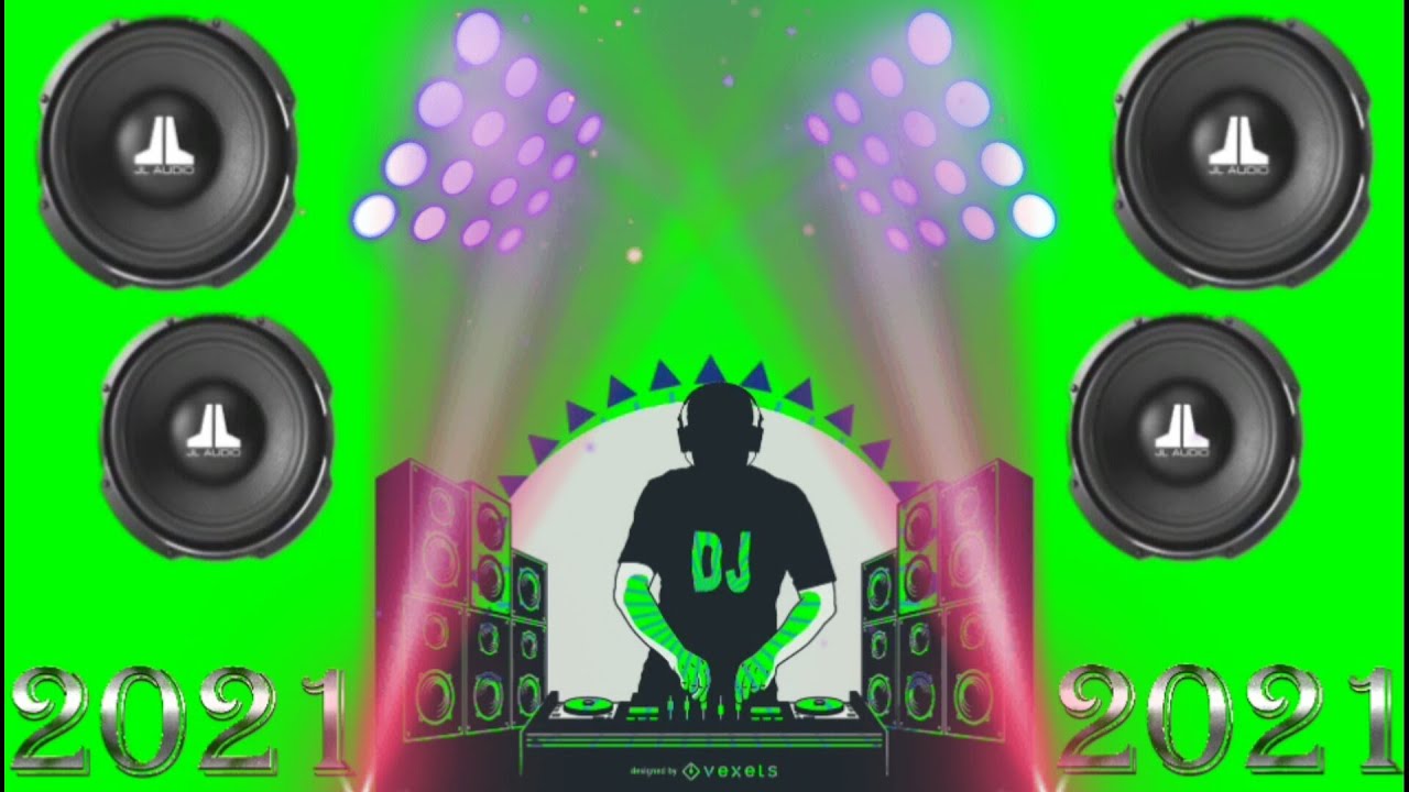 Green screen video DJ song remix  light offers and background  template on copyright 2021