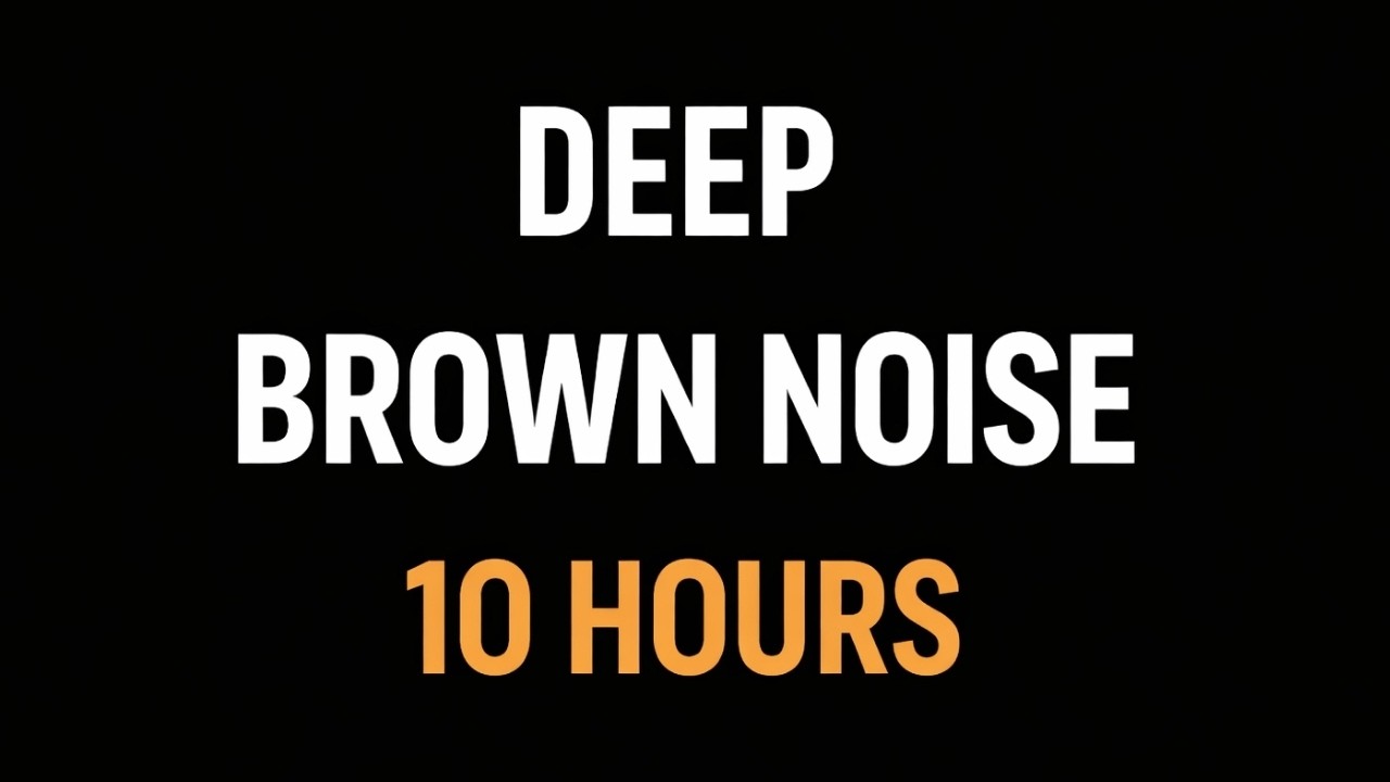 Deep Brown Noise Black Screen – 10 Hours for Sleep, Focus & ADHD (No Ads)
