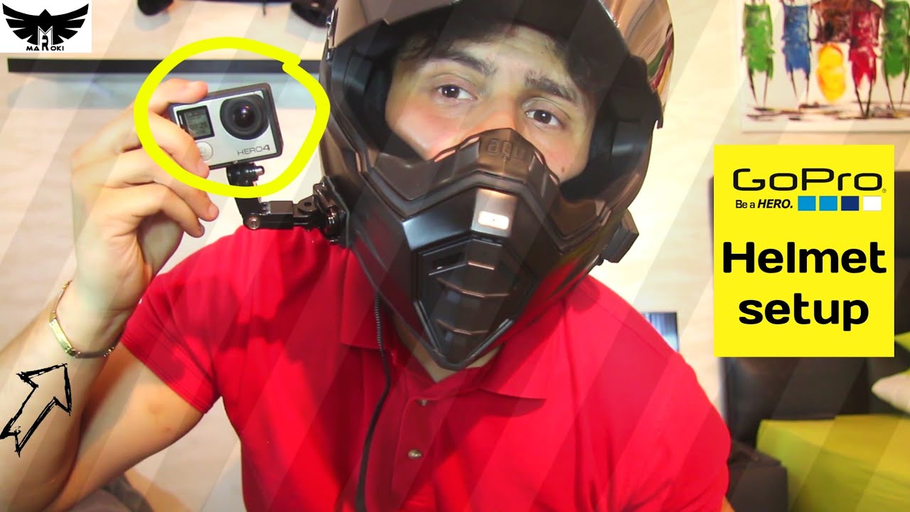 How to mount a gopro to helmet - كيف تركب كاميرا على خوذة دراجة نارية