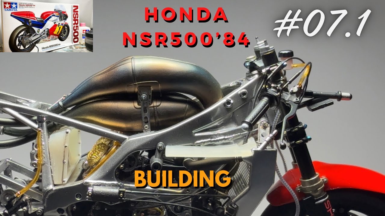 BUILDING #07.1-Fixing the Brake Fluid Hose Position! TAMIYA 1/12 HONDA NSR500'84 Scale Model｜4k