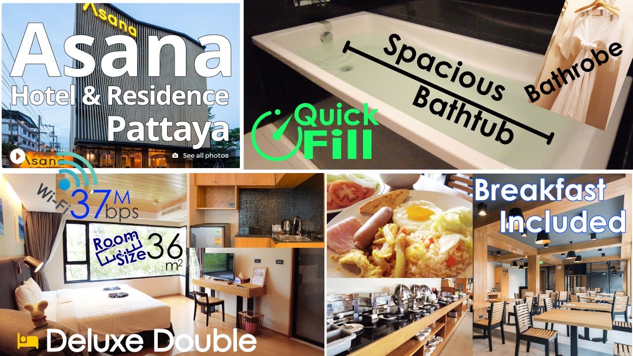 Паттайя🏩Удобный номер 🛁Просторная ванна 🍴Обзор проживания с завтраком🏩Отель Асана 🇹🇭 Южная Паттайя