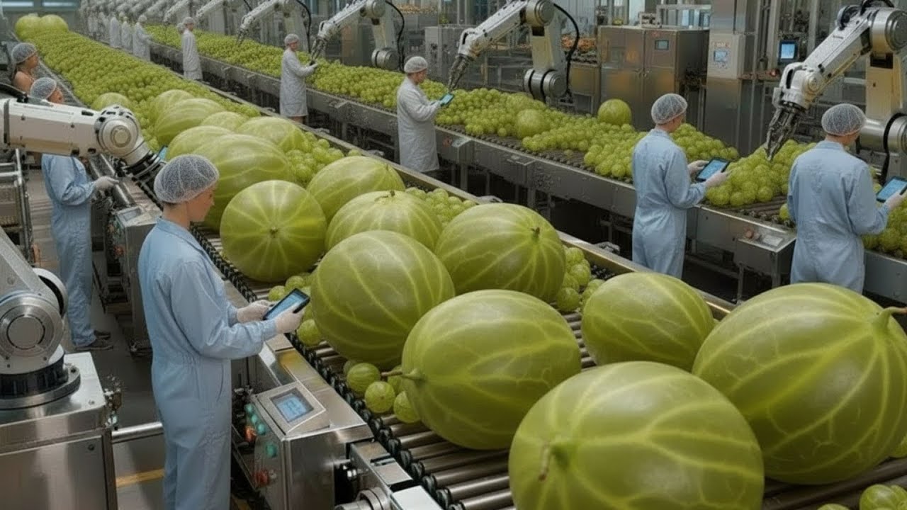 Inside a gooseberry processing plant: From fresh gooseberries to dessert (The entire process)