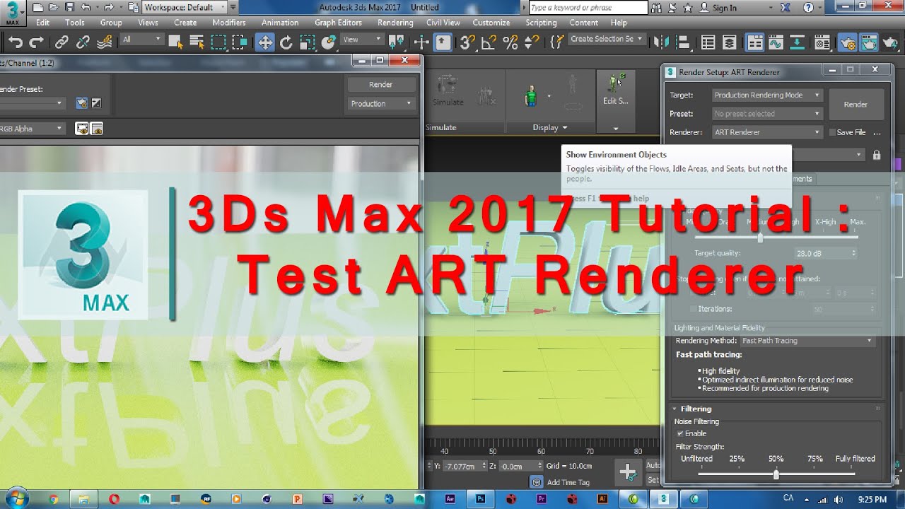 3Ds Max 2017 Tutorial | Test ART Renderer