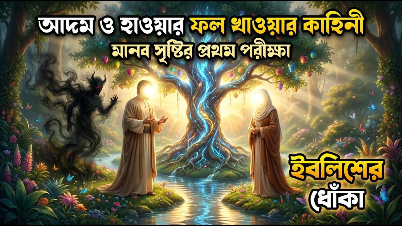 আদম ও হাওয়ার সৃষ্টি ও নিষিদ্ধ গাছের কাহিনী | ইসলামিক গল্প |  iblish soytaner kahini