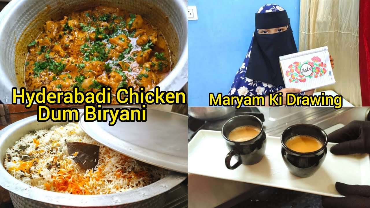Hyderabadi Mom Cooked Chicken Dum Biryani | Fun With Kids | Chicken Dum Biryani Recipe#vlog#recipe 
