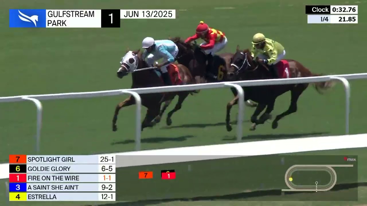 Gulfstream Park Carrera 1 - 13 de Junio 2025