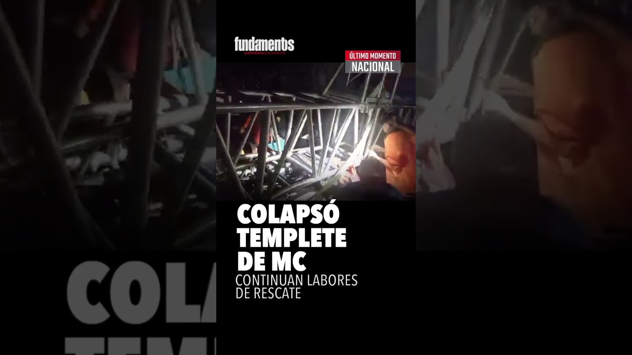 Colaps&oacute; un templete durante un mitin de Lorenia Canavati y Jorge &Aacute;lvarez M&aacute;ynez