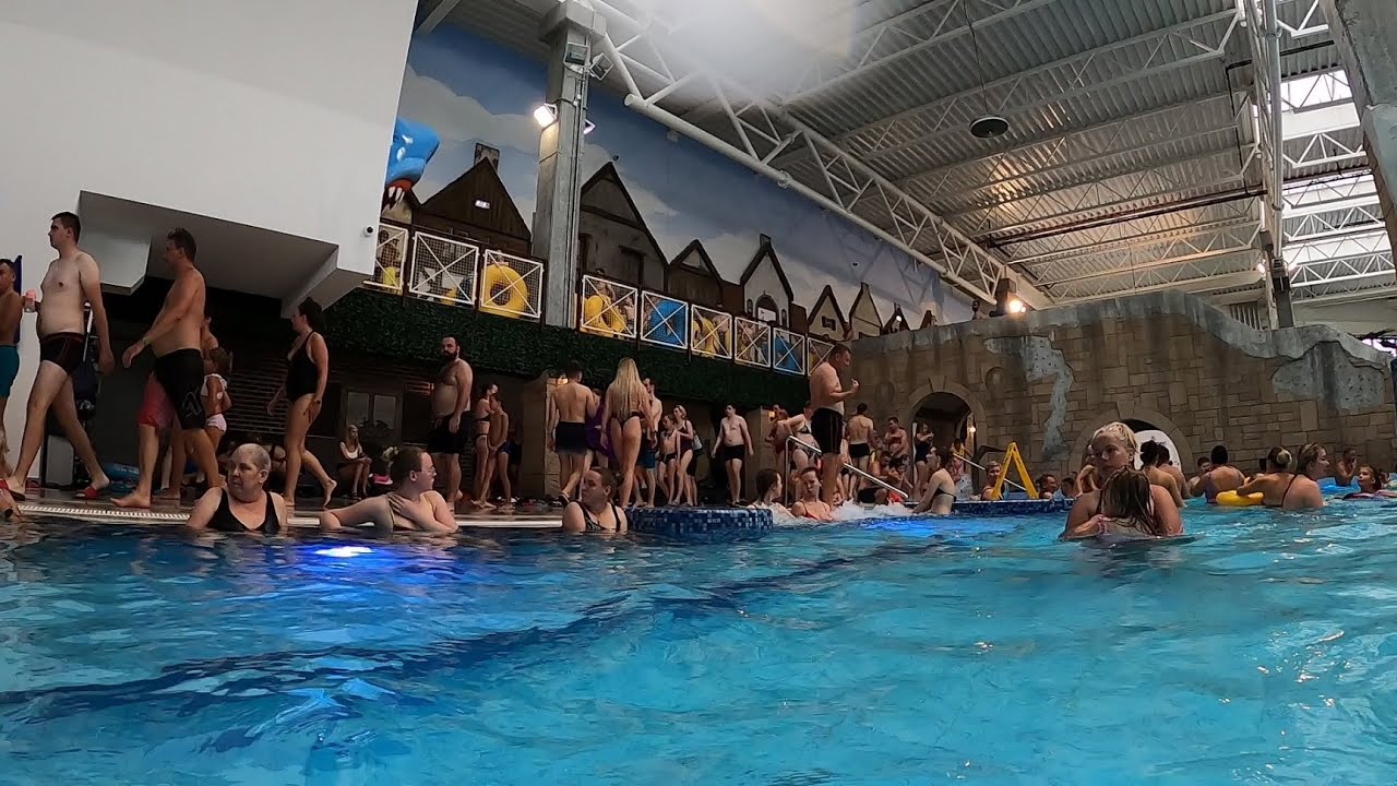 Aquapark tour 🌀| How waterpark in Poland looks inside | Waterslides and swimming pools | GoPro Hero8