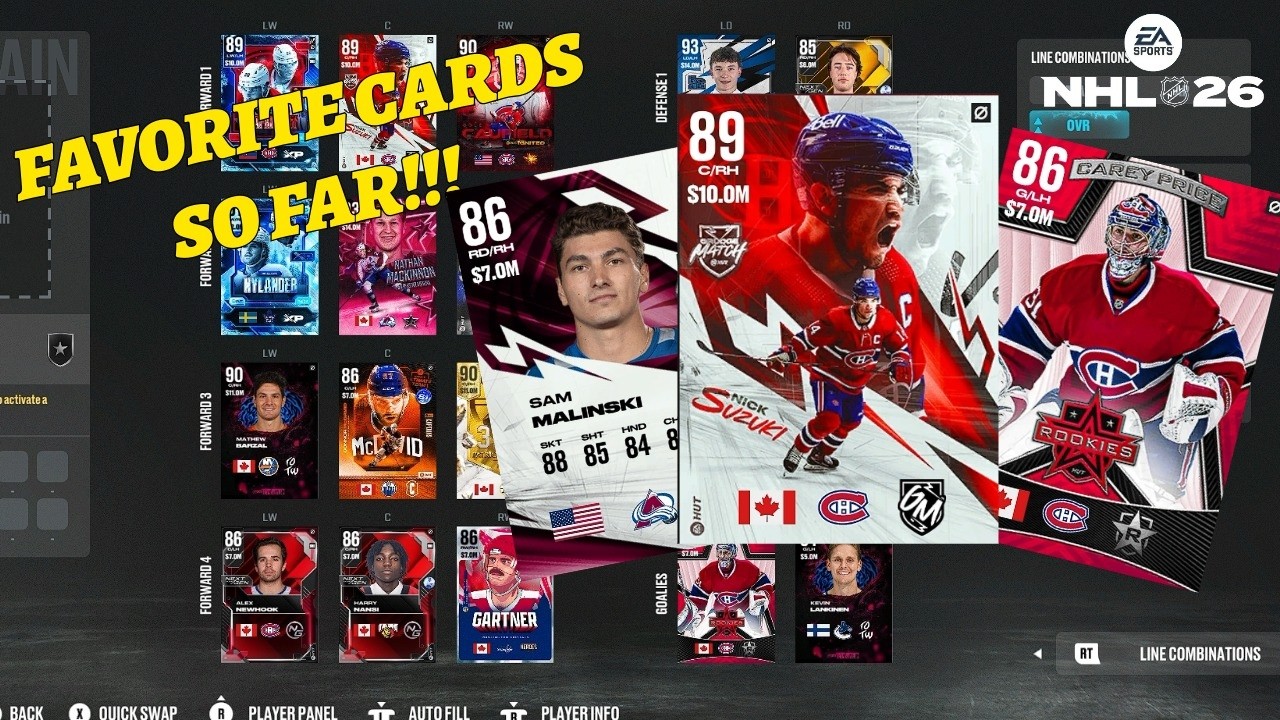 NHL 26 HUT - FAVORITE CARDS I HAVE IN MY COLLECTION! SEASON 3 