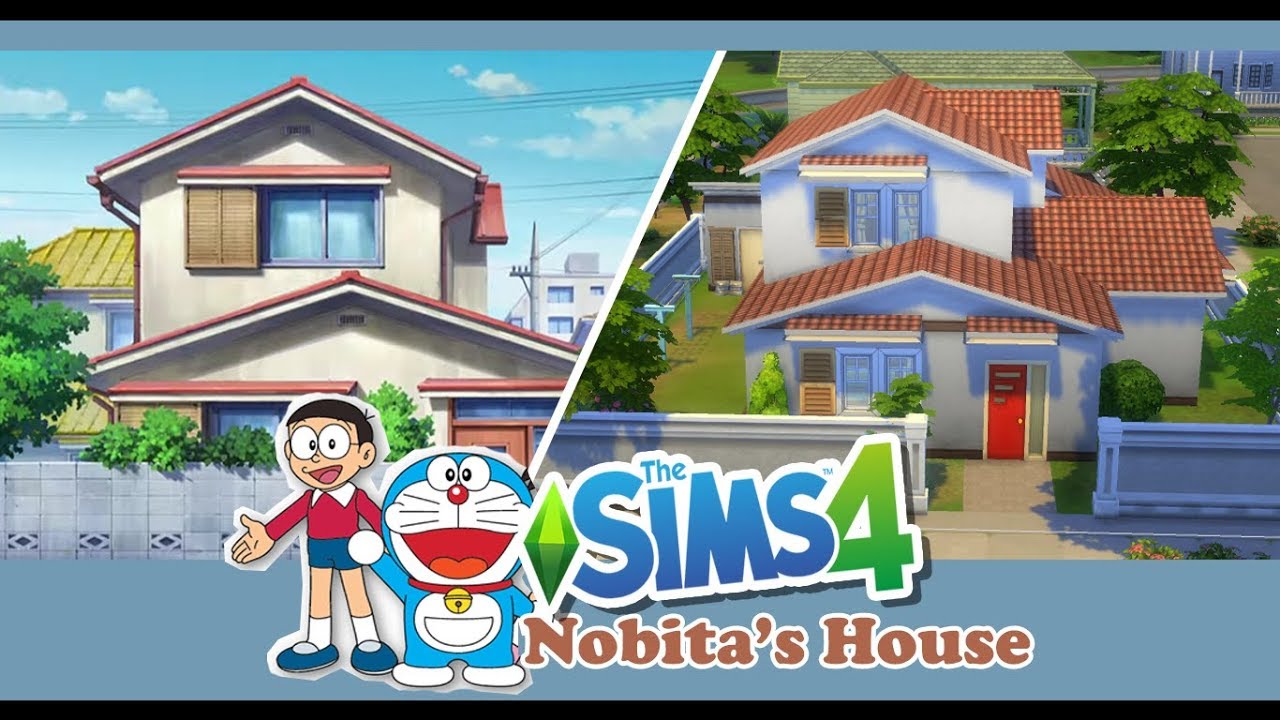 [The Sims 4] สร้างบ้านโนบิตะ Doraemon & Nobita's House (speed build)
