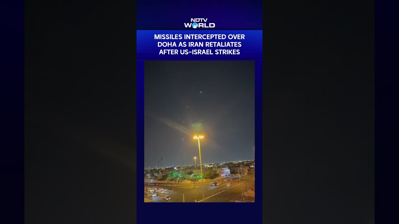 On Camera: Interceptions Light Up Doha Sky Amid Iran Retaliation