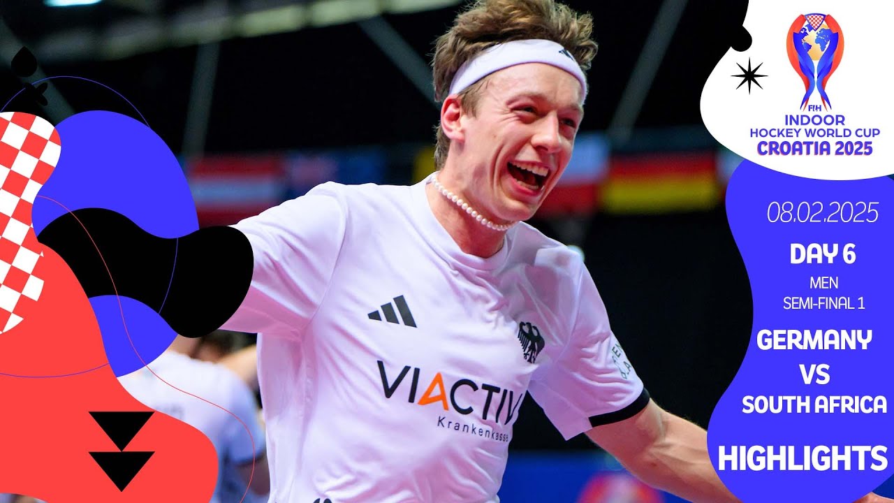 FIH Hockey Men's Indoor World Cup Croatia 2025 - Highlights - Semifinal 1 - Germany vs South Africa