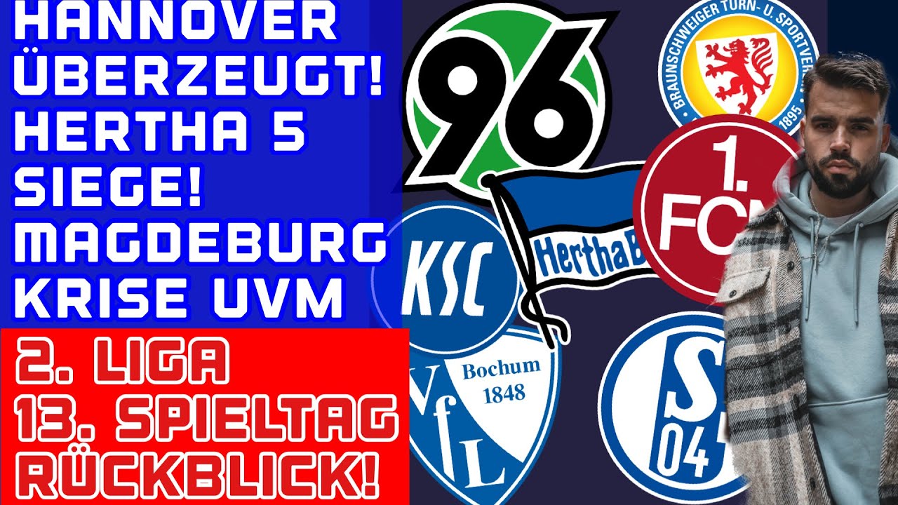2. LIGA R&Uuml;CKBLICK - 13. SPIELTAG | Hannover stark. Lautern zur&uuml;ck. Hertha-Serie. FC Magdeburg Krise