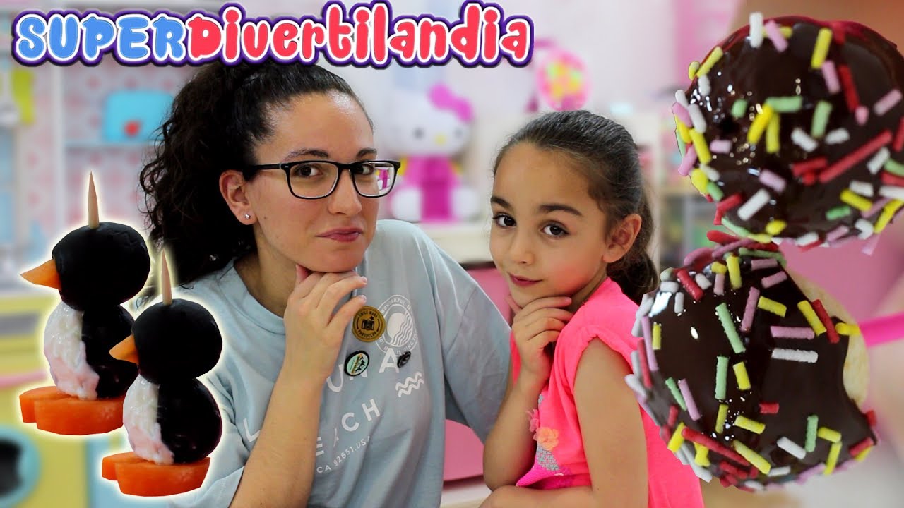Pingüinos canapés y Chupa chups de chocolate! Recetas SUPERdivertilandia.