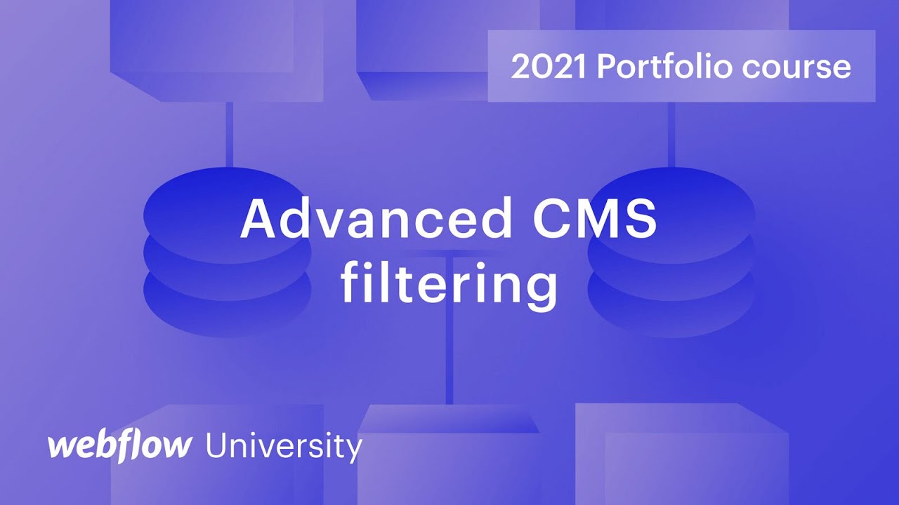 Update and add filtering to your CMS layouts — Build a custom portfolio in Webflow, Day 20