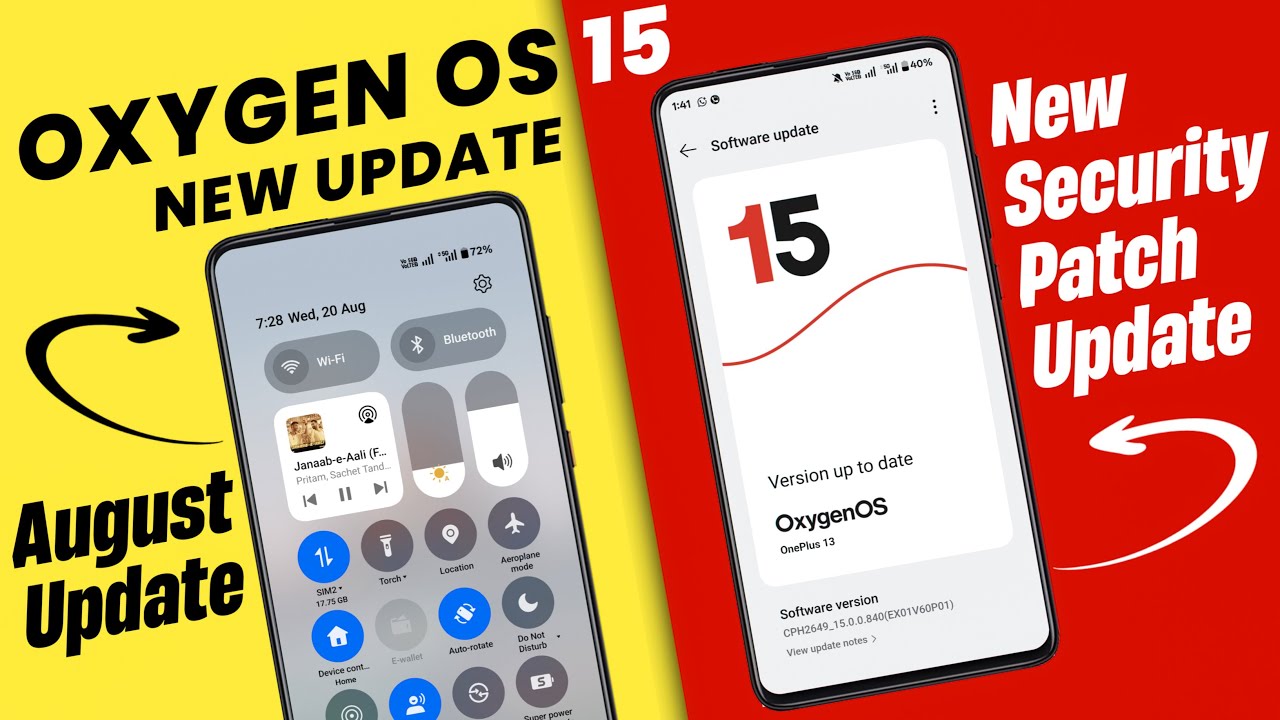 🔥OnePlus New Oxygen OS 15 August Update Release | OnePlus Oxygen OS 15 New Security Patch Update