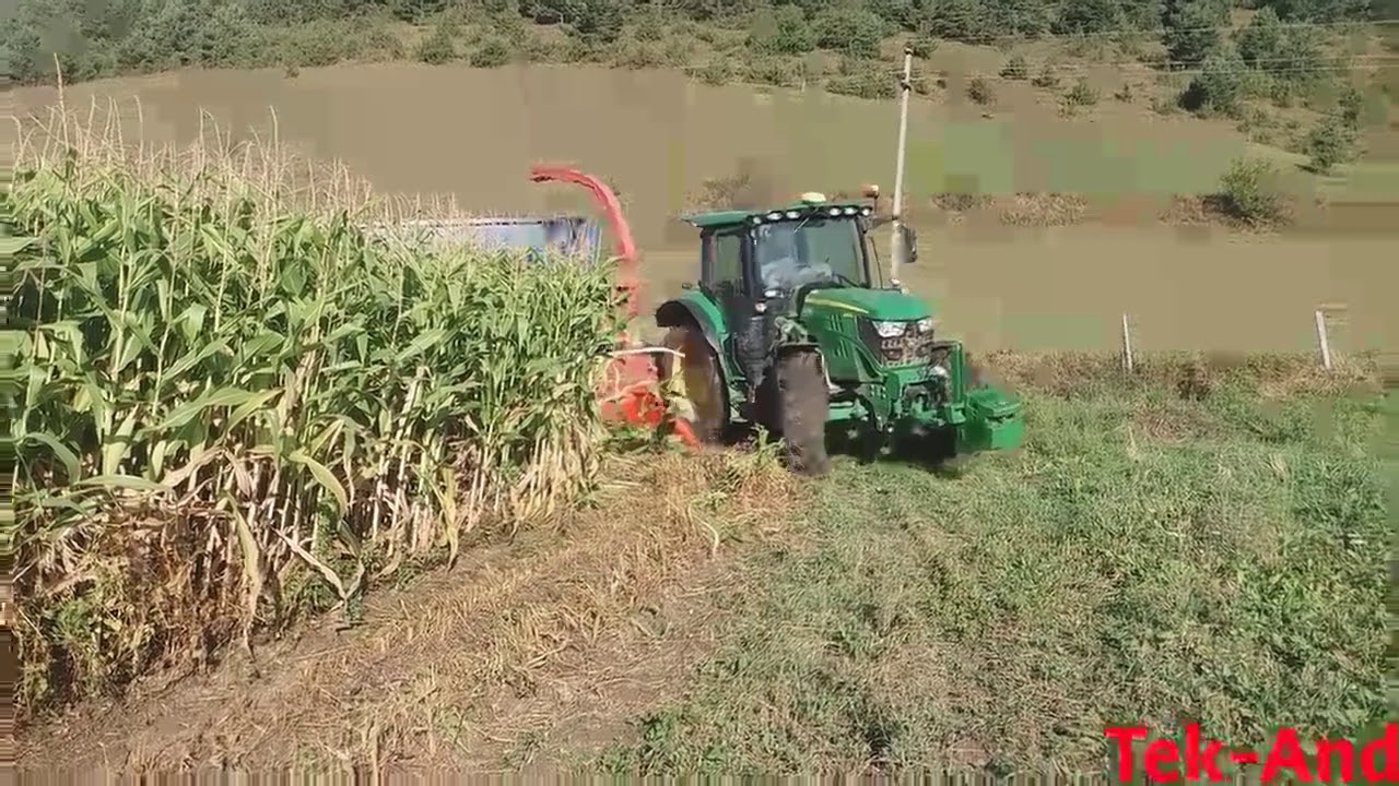 -- Silozás---John Deere 6120r-----Kemper c1200----