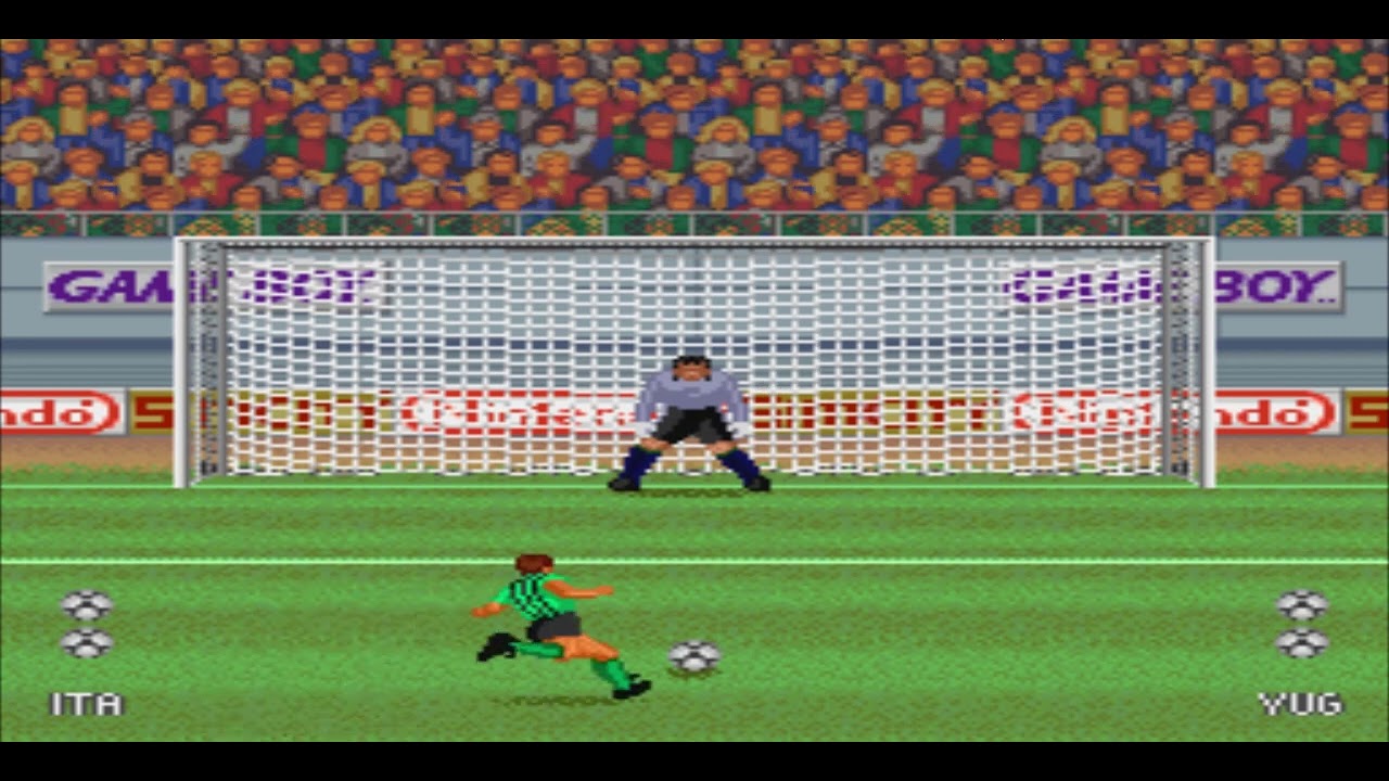 Italy vs Yugoslavia penalties shootout - Super Soccer