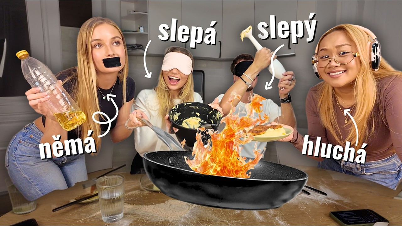 ZKUSILI JSME UVAŘIT VEČEŘI POSLEPU, NA HLUCHO A BEZE SLOV... | YAPPING SESSION