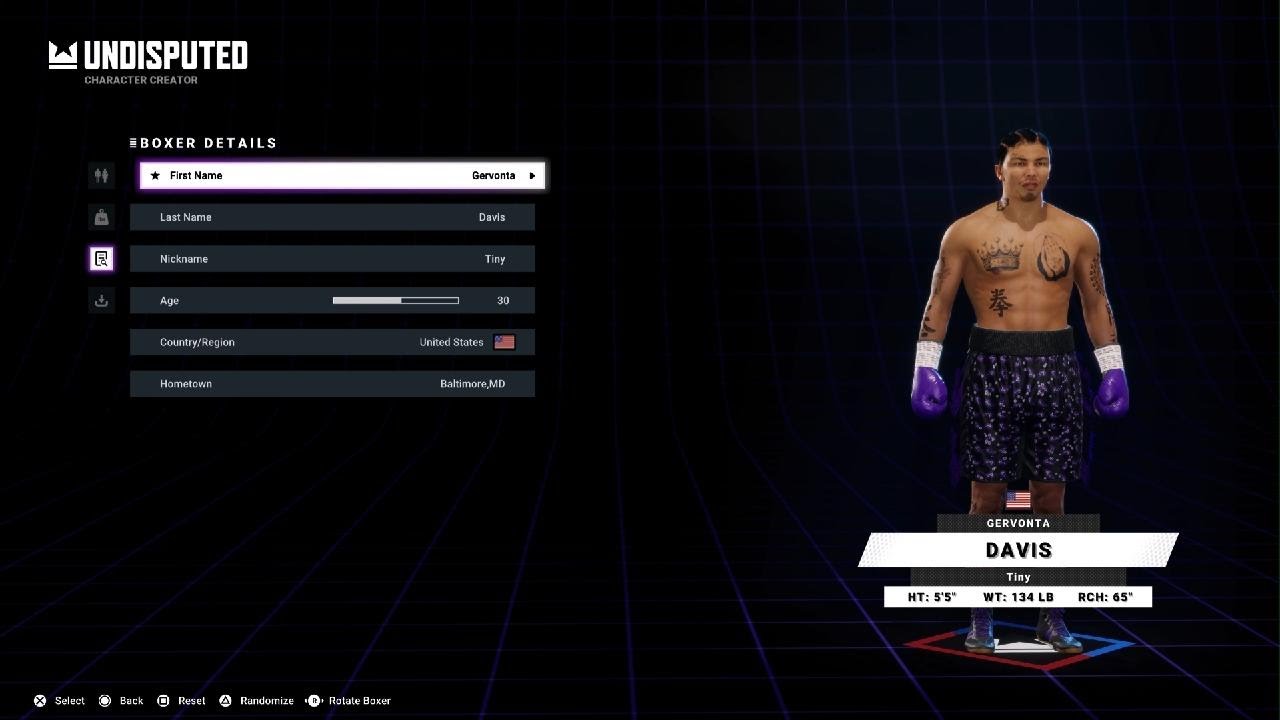 Gervonta "Tank" Davis PC Face Creation PS5|