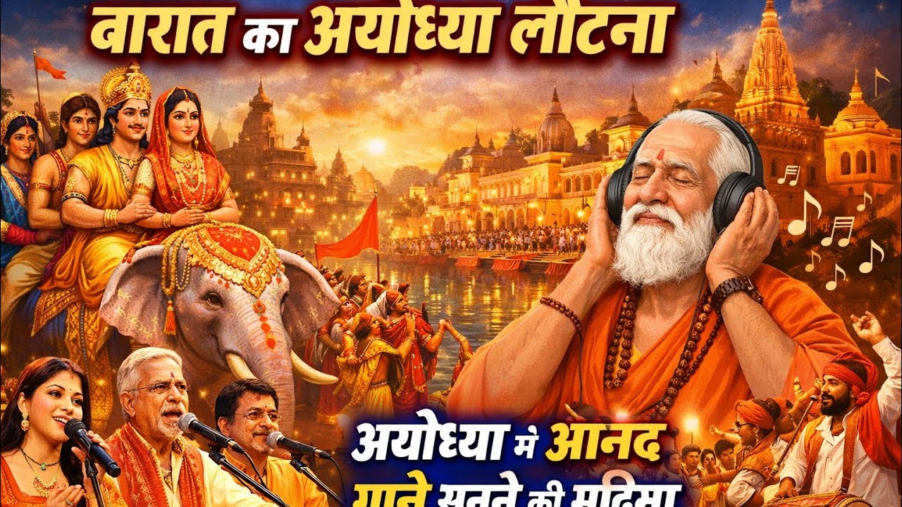 राम सीता विवाह के बाद बारात का अयोध्या लौटना | अयोध्या में भजन की महिमा | रामायण कथा