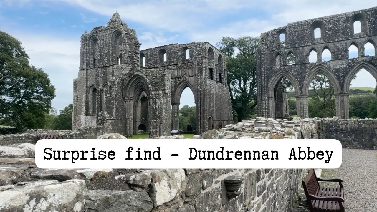 Surprise Ruins found on our way home from Kirkcudbright- Dundrennan Abbey #historicscotland 