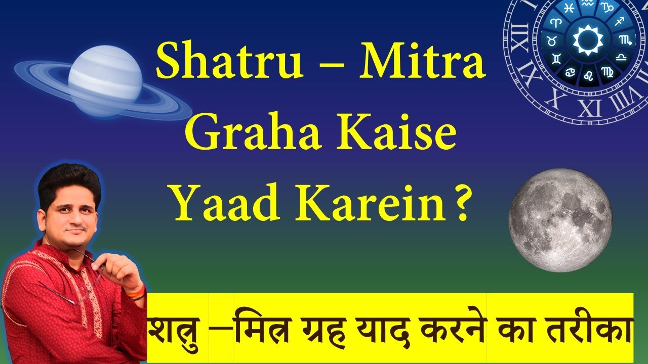 Planetary Friendship and Enimity, Shatru aur Mitra Graha Kaise Dekhe?  ( Part -1 )