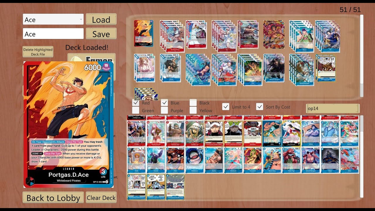 Ace Deckliste