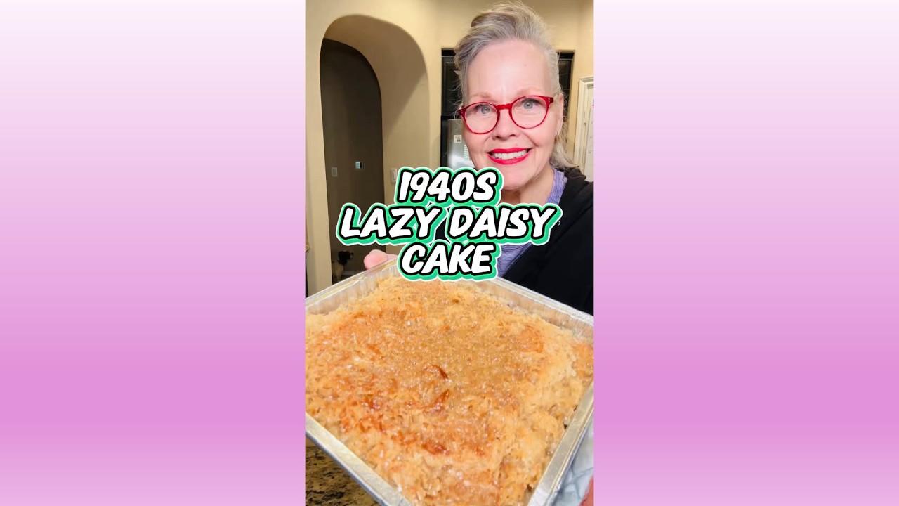 1940s Lazy Daisy Cake. #vintagerecipes #baking #cooking #cake #1940s
