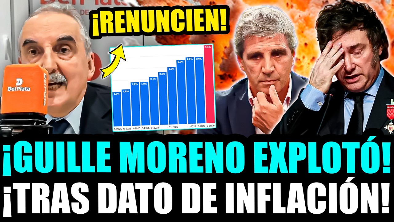 &iexcl;GUILLERMO MORENO EXPLOT&Oacute; TRAS DATO DE INFLACI&Oacute;N Y DESTROZ&Oacute; A MILEI Y CAPUTO!
