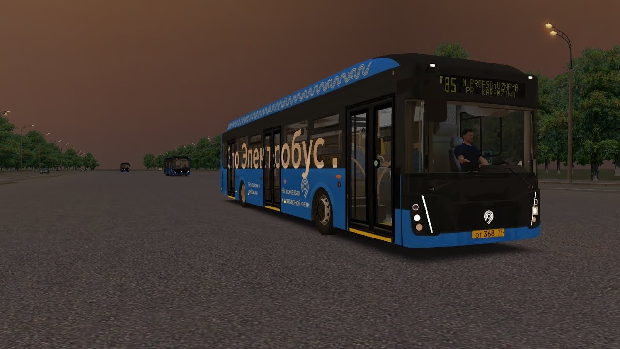 OMSI2, карта Moscow (Southwest, West, South) 2021, маршрут Т85, электробус ЛИАЗ 6274_2020,