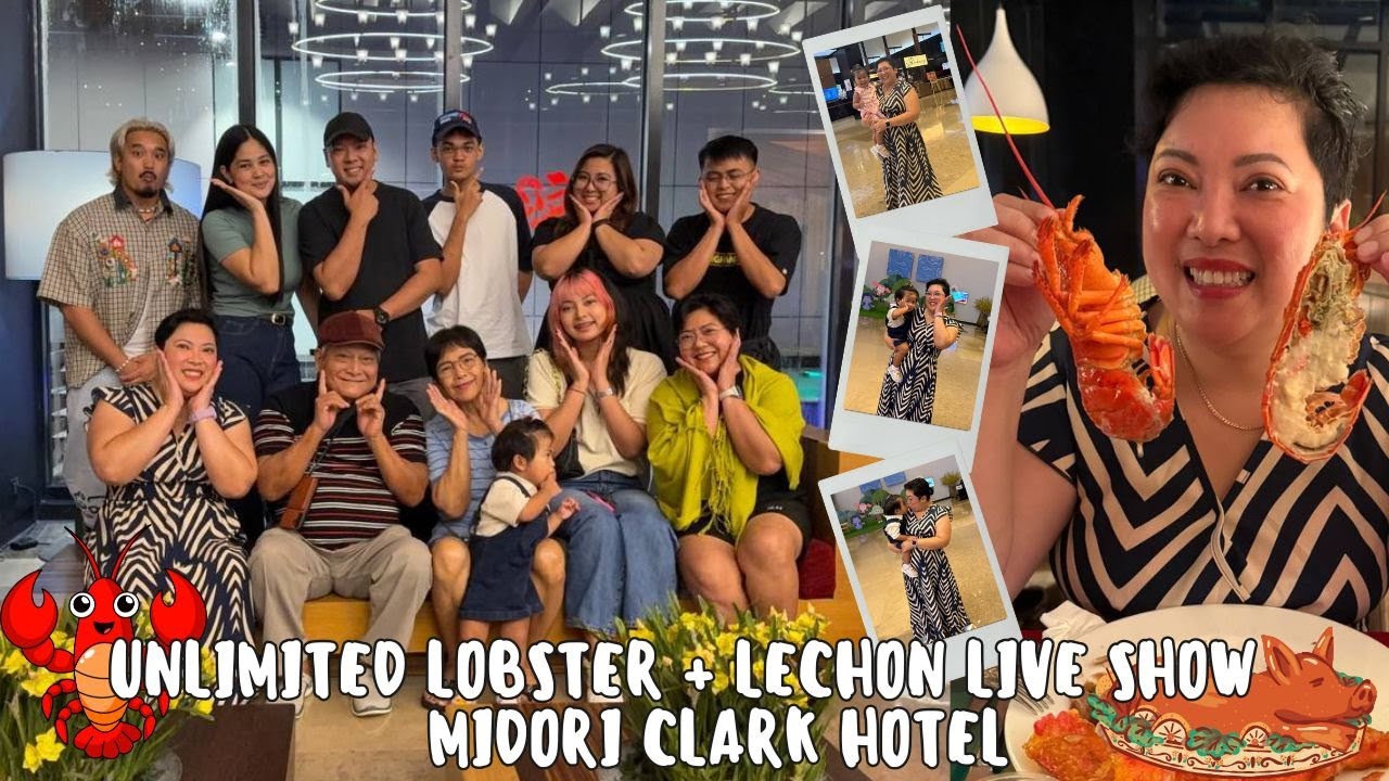 UNLIMITED LOBSTER 🦞 BUFFET + LECHON LIVE SHOW at MIDORI CLARK HOTEL | Cris Alonzo