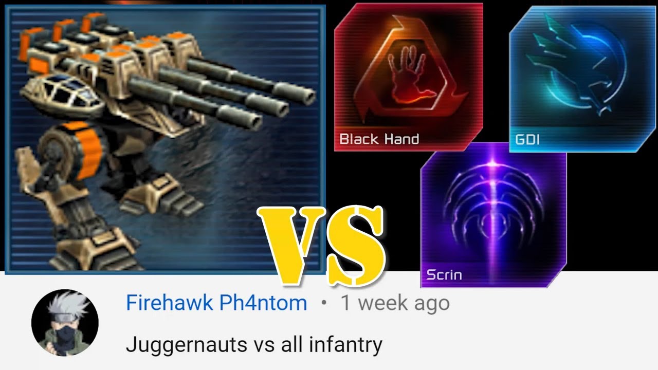 GDI Juggernaut vs All Infantry in C&C Kane's Wrath