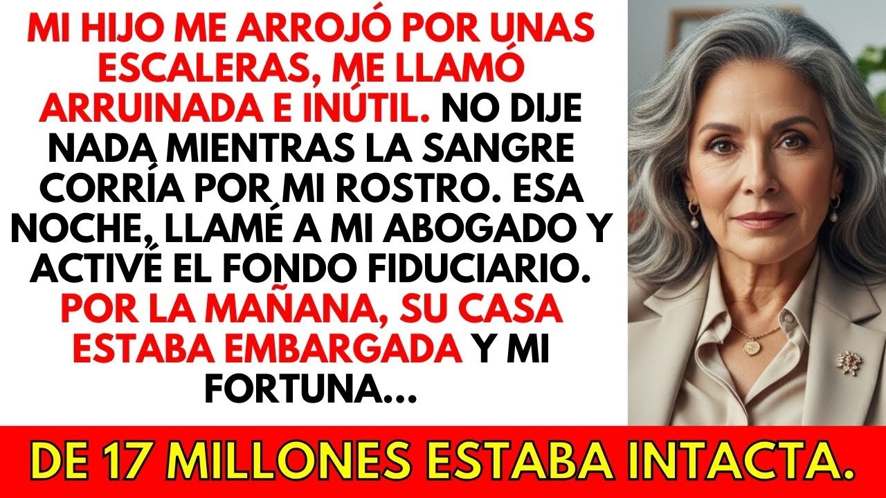 Mi HIJO me tiró por las escaleras. No tenía idea de que estaba escondiendo 17 MILLONES de dólares...
