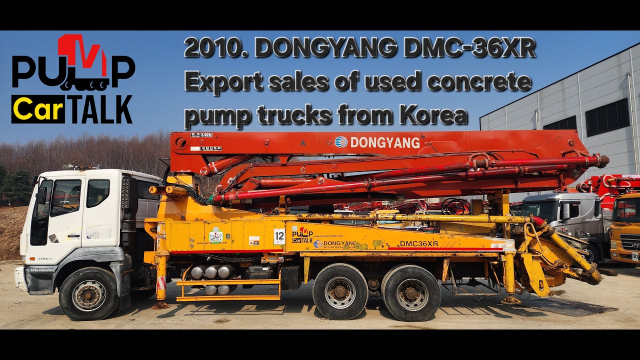 Used concrete pump trucks exported from Korea 2010. DONGYANG36m