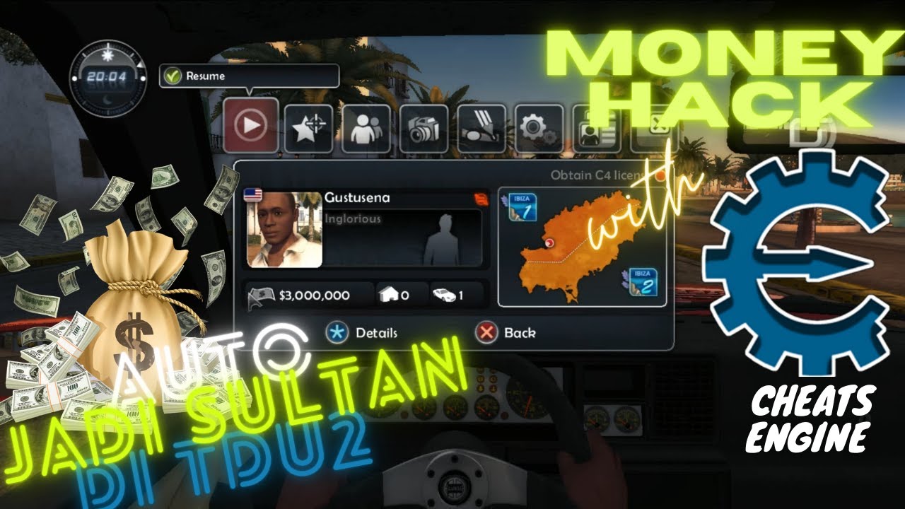 TEST DRIVE UNLIMITED 2 - HACKING MONEY ( Cheats Engine 7.2)