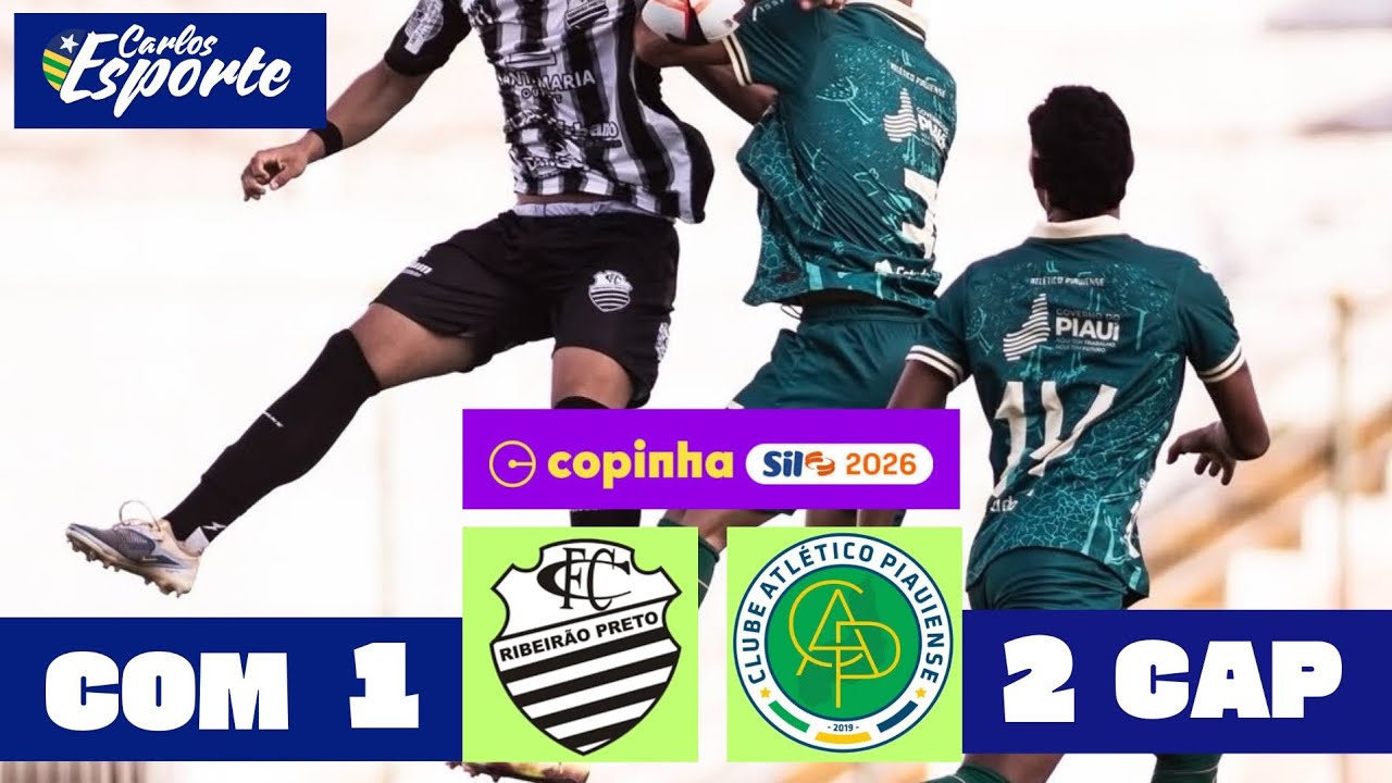 Comercial-SP x Atl&eacute;tico-PI. Copinha 2026, gols e melhores momentos. 