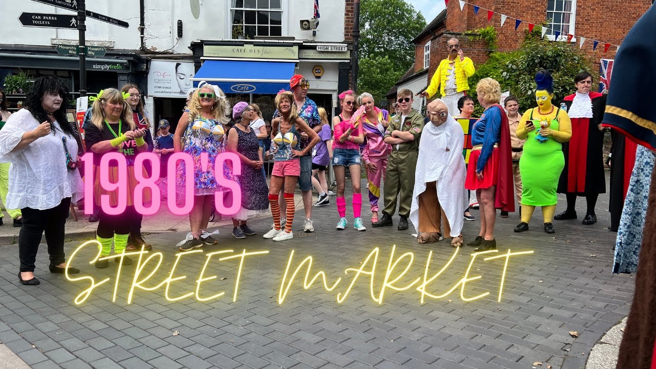 1980s Street Market - Alcester High Street