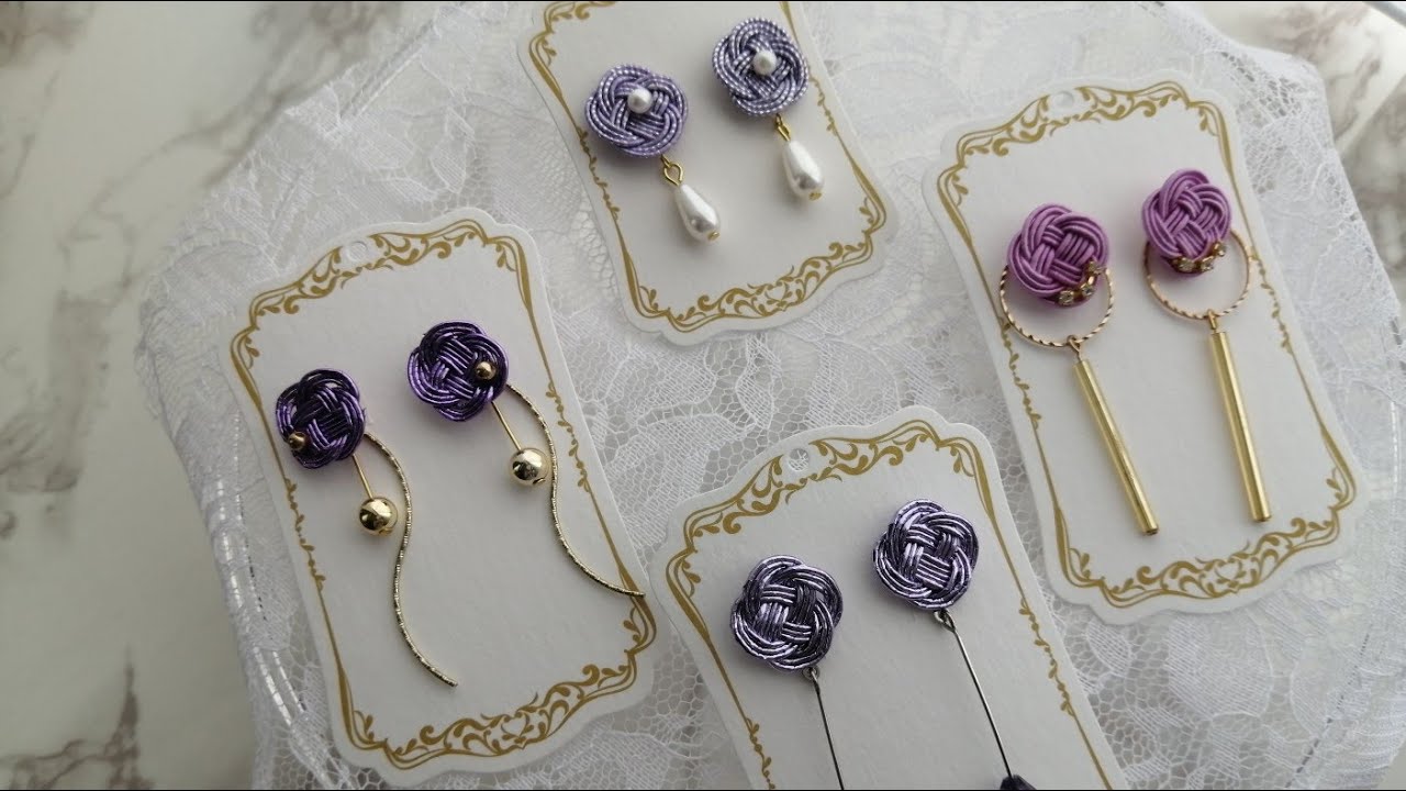 【紫好き】水引アクセサリー　菜の花