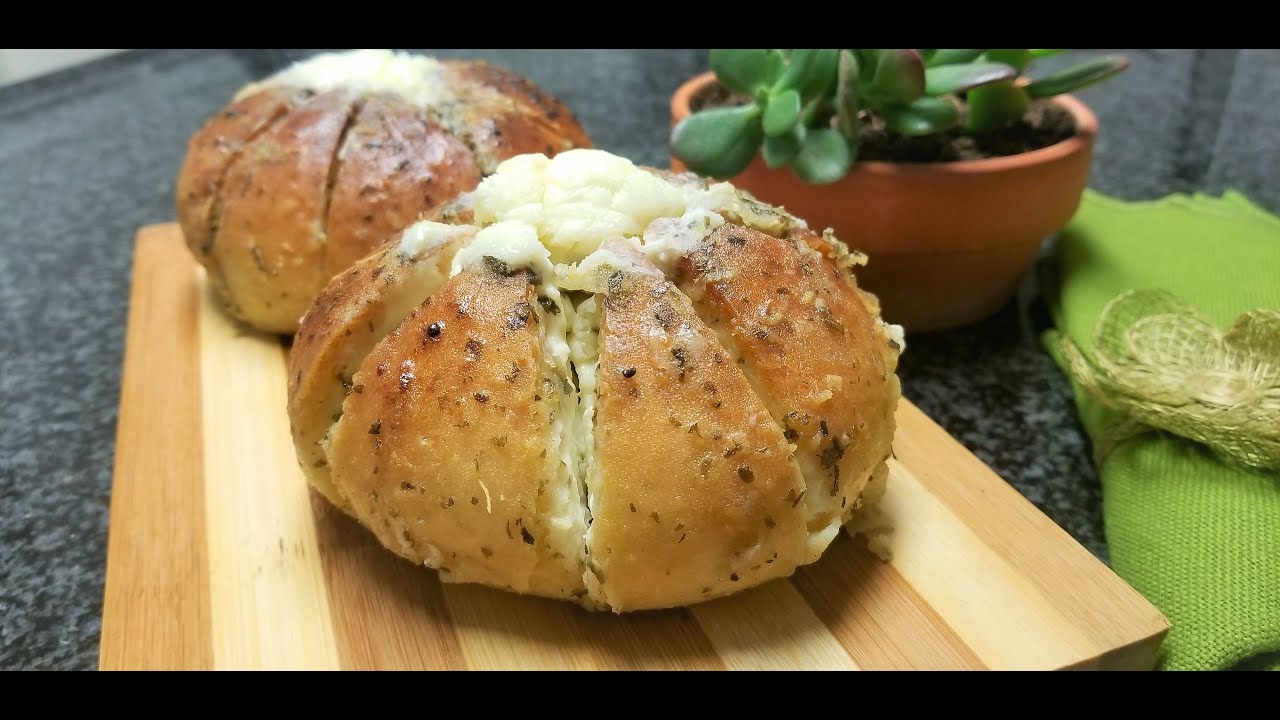 PAN COREANO DE AJO Y QUESO CREMA Delicioso