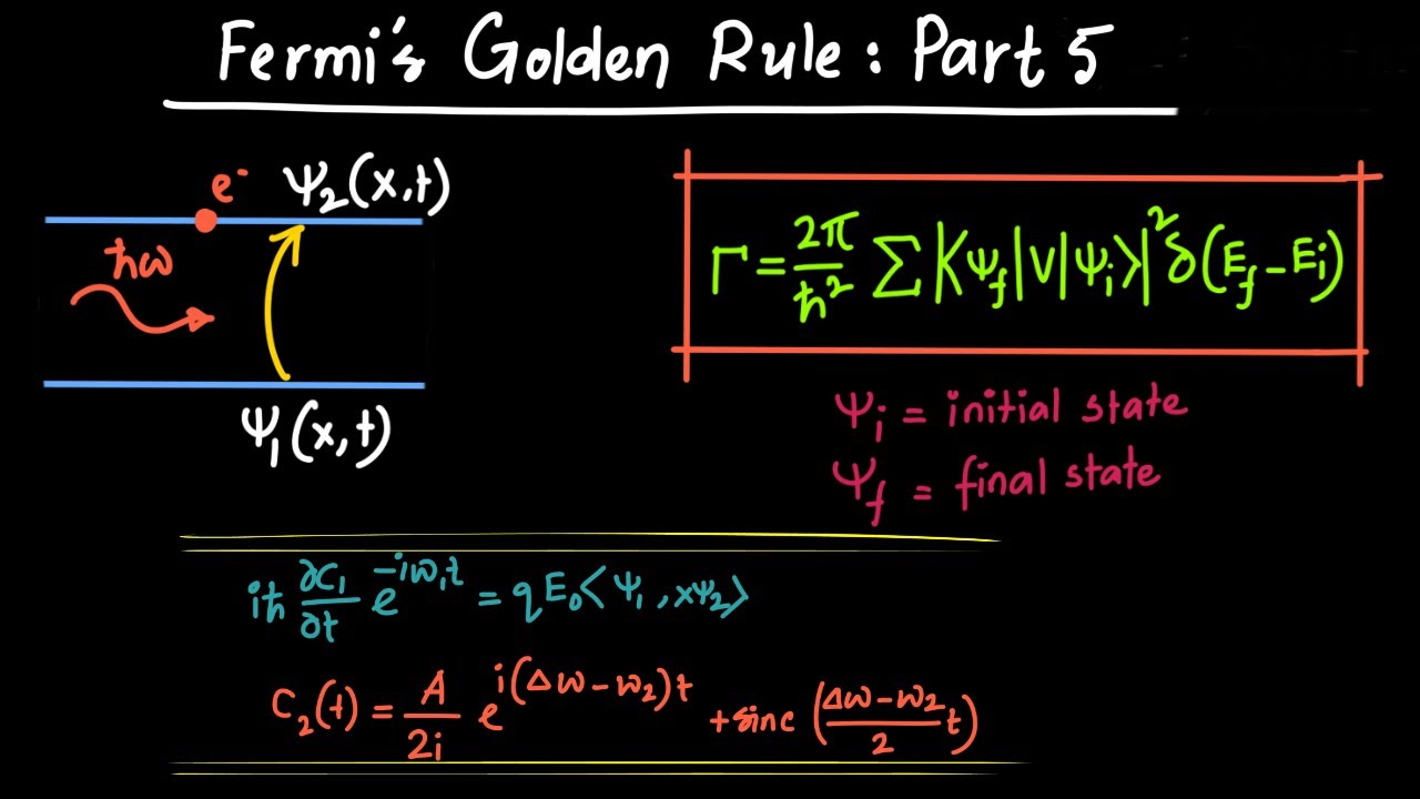 Fermi's Golden Rule Part 5 - Time-Dependent Solution