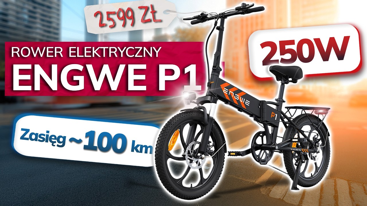 ENGWE P1 - niedrogi SKŁADANY 🔋 rower elektryczny 🚲 | RECENZJA | TEST |