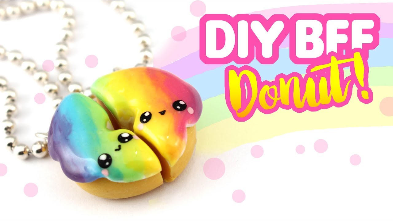 DIY BFF Rainbow Donut Charms! -Polymer Clay Tutorial | KAWAII FRIDAY