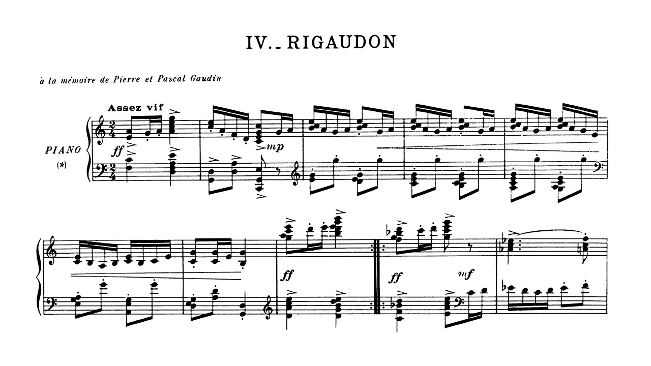 Ravel - Le Tombeau de Couperin : IV. Rigaudon [Seong-Jin Cho]
