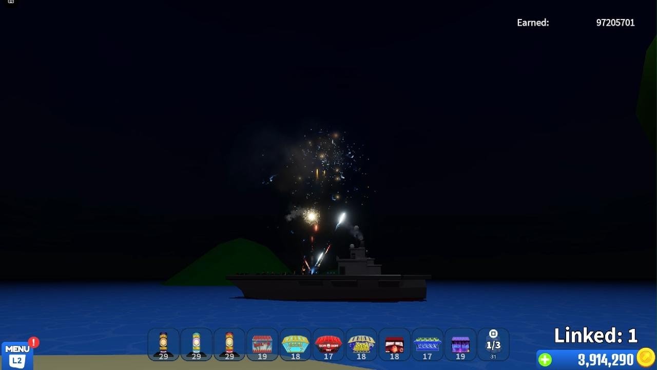 100 linked firework show